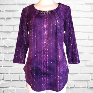 Purple Glam Blouse w/ Sequins (S-M)